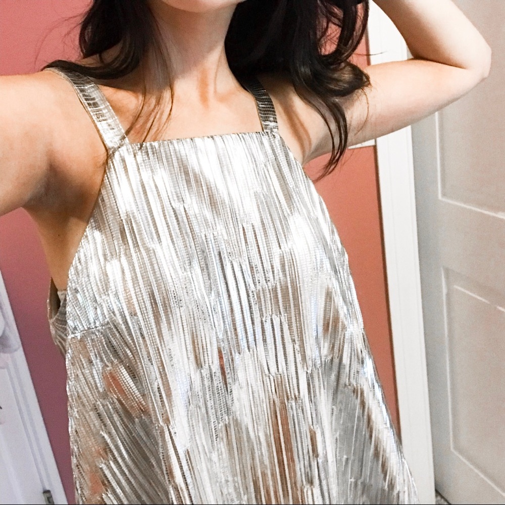 glitzy square neck top